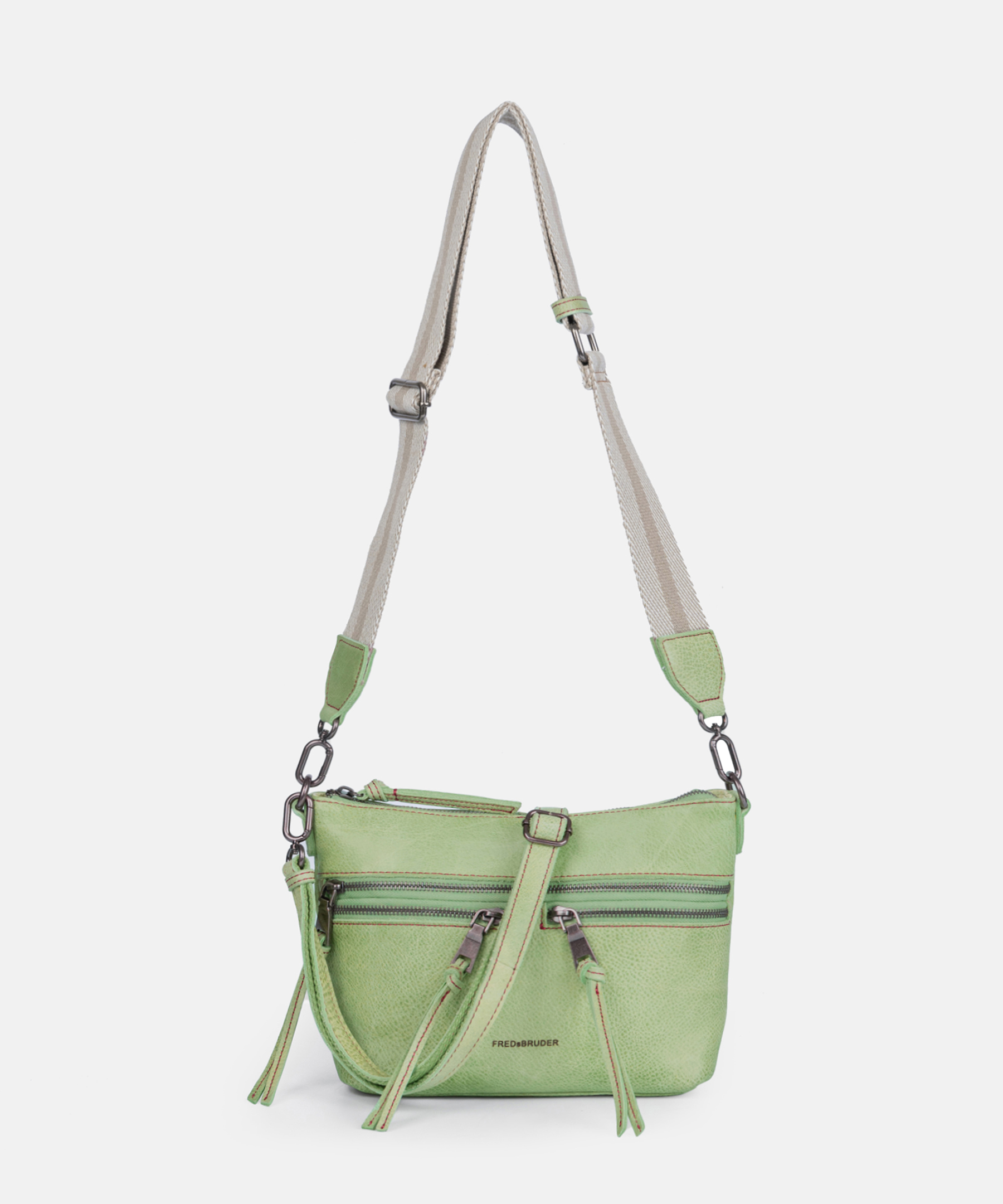 SEIDENFELT Tasche Dear Crossbag With Front Zipper Cute Green OS