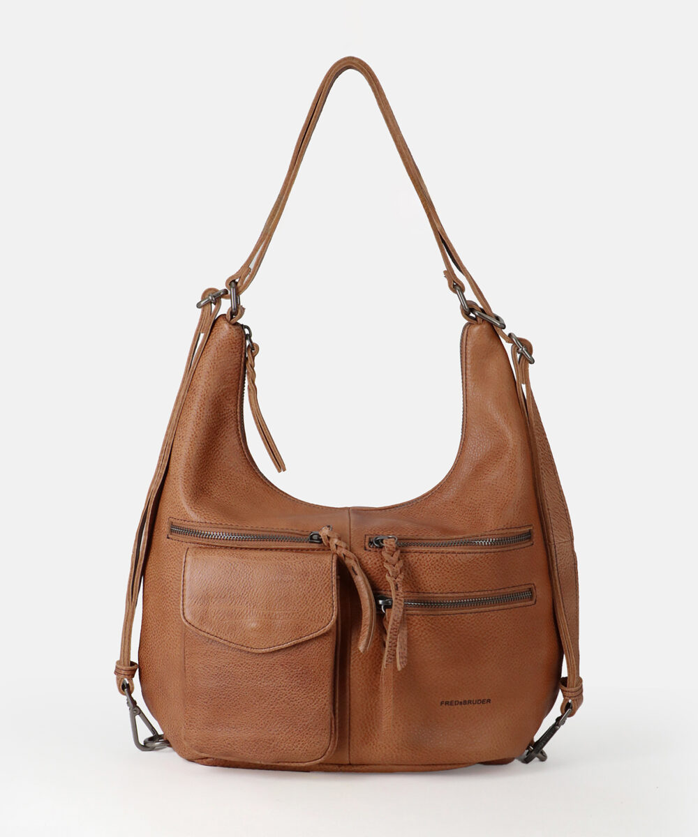 FREDsBRUDER Tasche My Old Friend Hybrid Hobo Dark Caramel OS